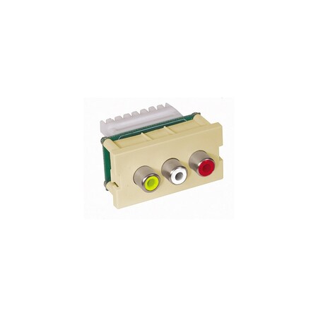 Hubbell Premise Wiring ISTATION MODULE, W/RCA CMPO, AUD, 110, 1U, EI, IMR1101EI